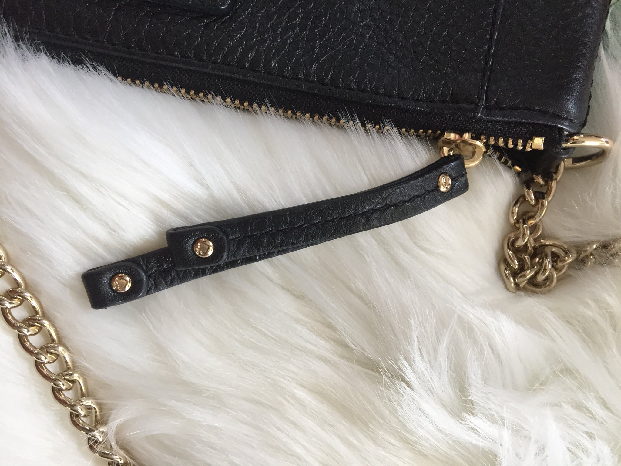 Kate Spade Black Leather Gold Chain Bag - New! – Designer Fashion Brands 4  Less