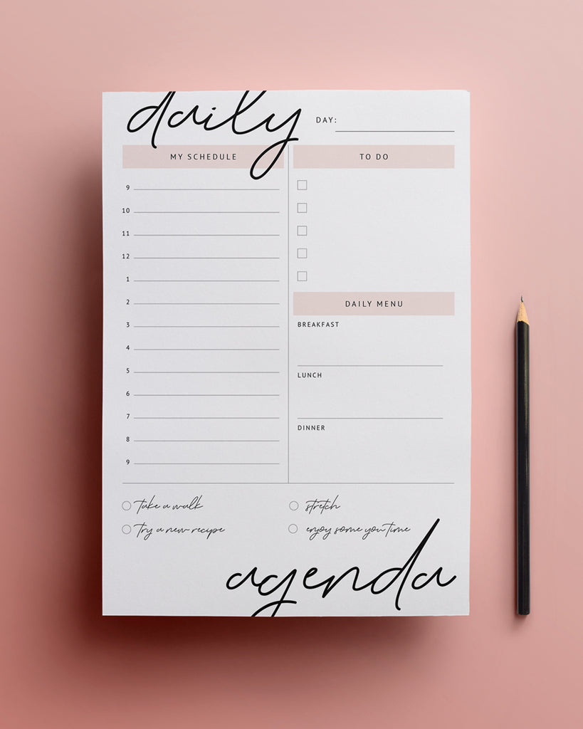 daily agenda template