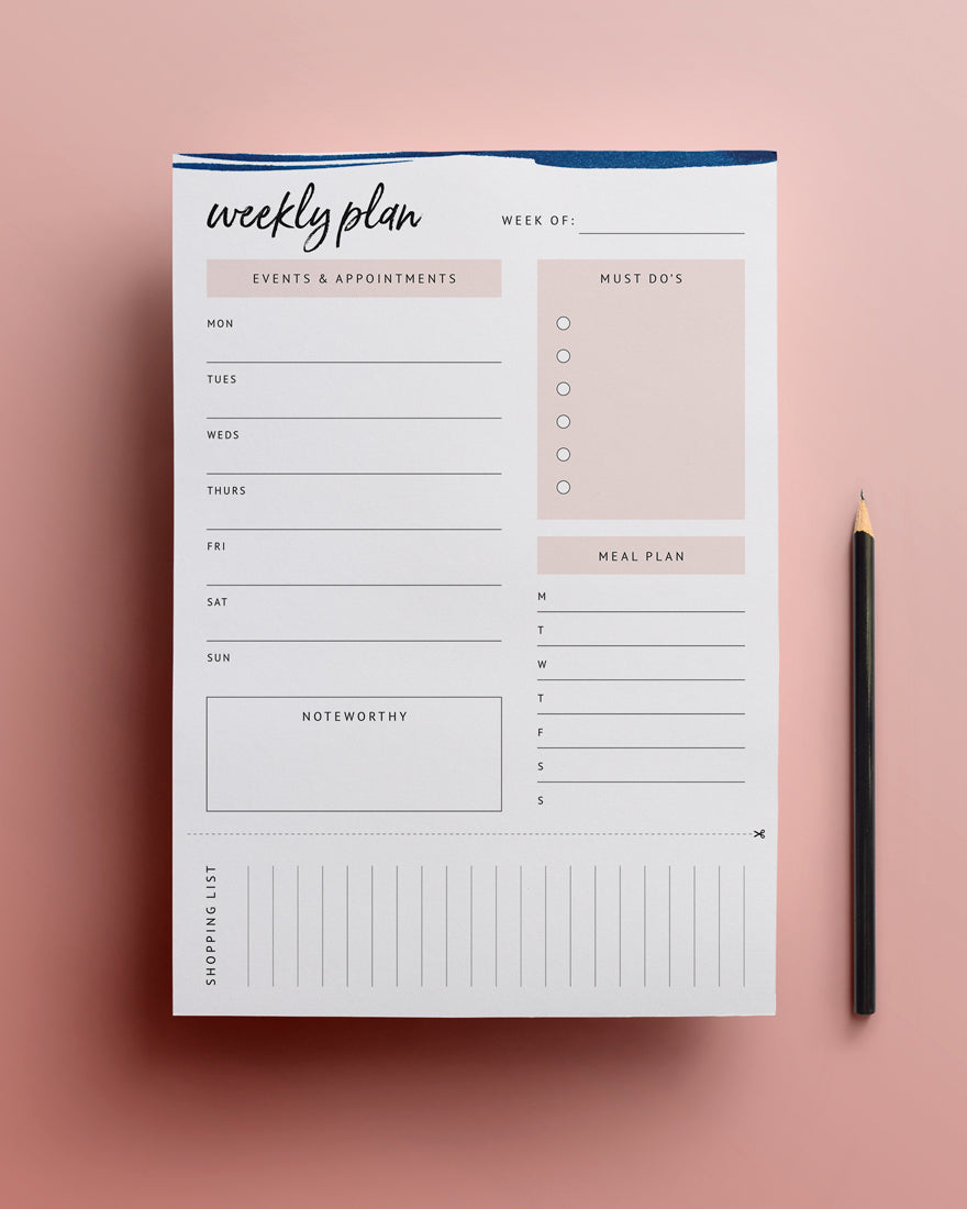 new printable weekly planner template daily diary meal