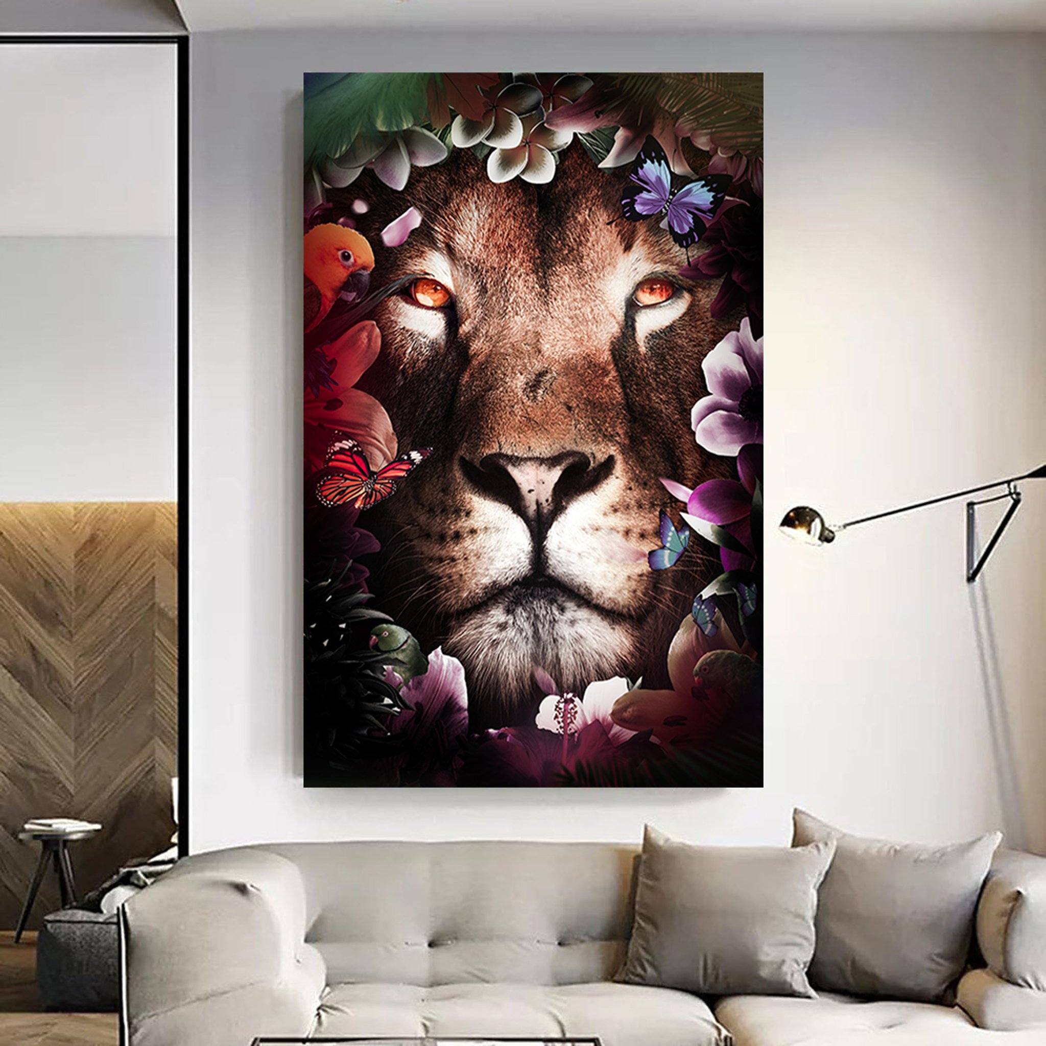 LV Lion - Luxury Canvas Wall Art