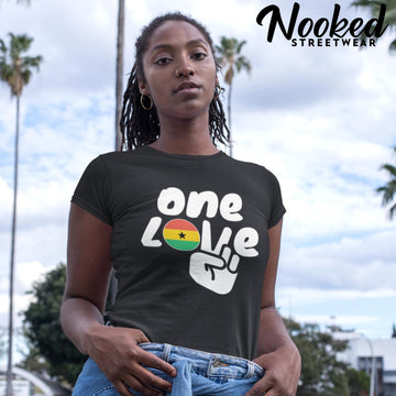 ONE LOVE (GHANA) | AFRICAN CLOTHING | AFRICAN PRIDE TEE