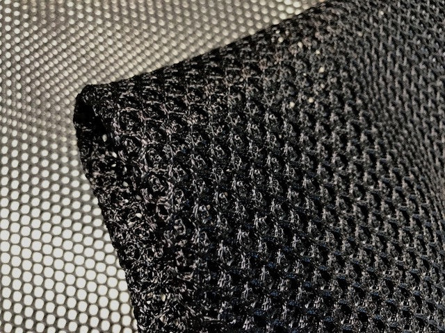 black cotton mesh fabric