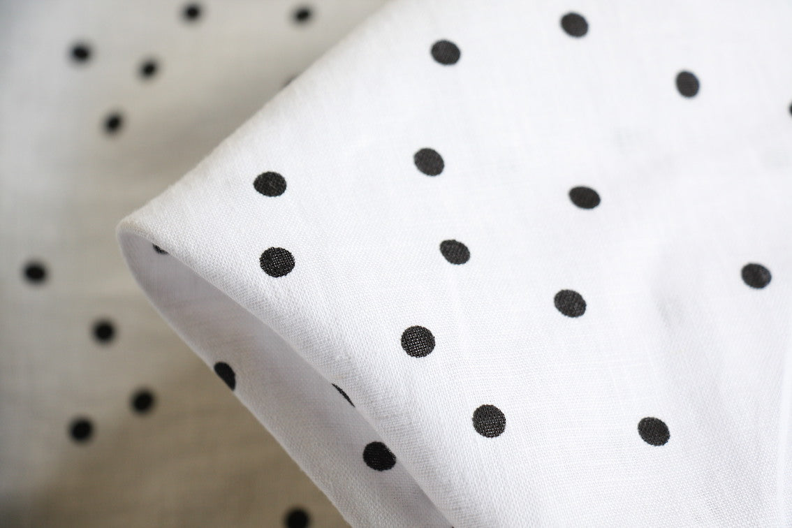 Freckles Black Linen – Tessuti Fabrics - Online Fabric Store