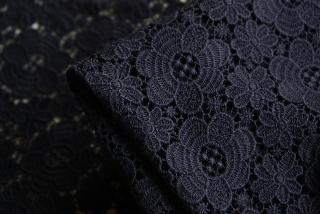 navy lace fabric online