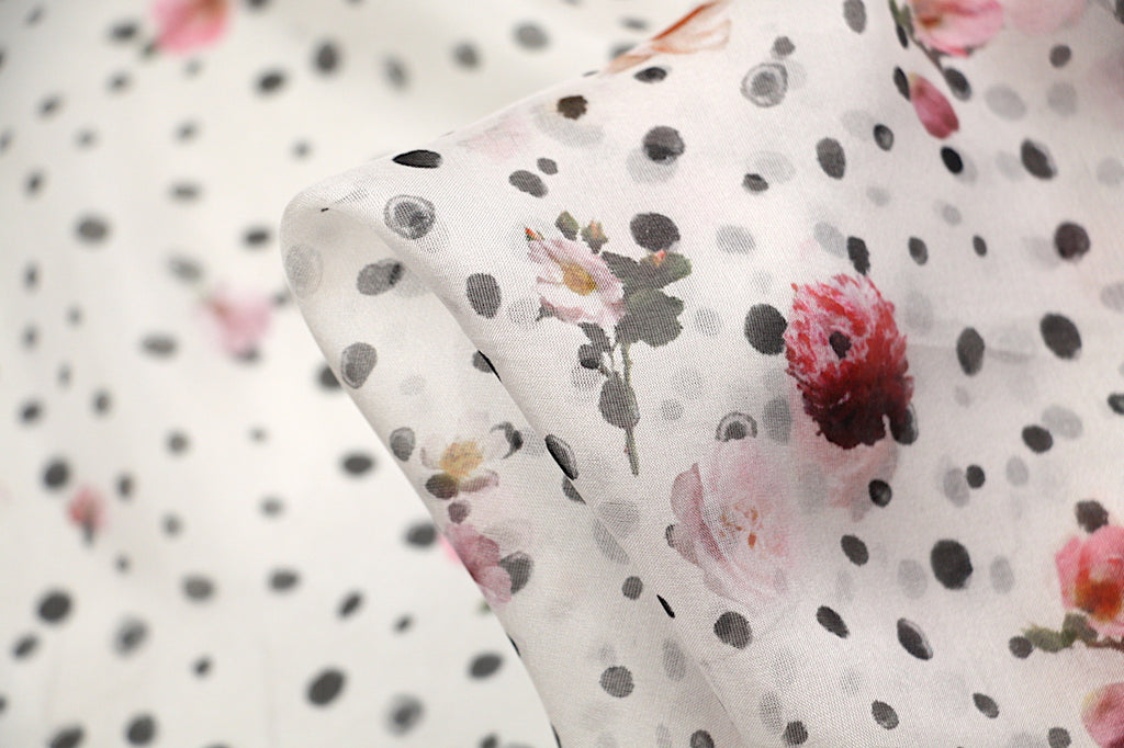 polka dot chiffon fabric