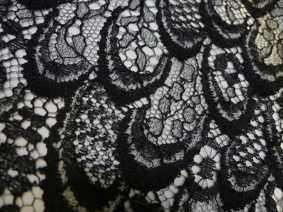 Noir French Leavers Lace