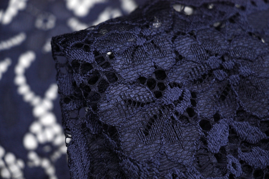 navy lace fabric online