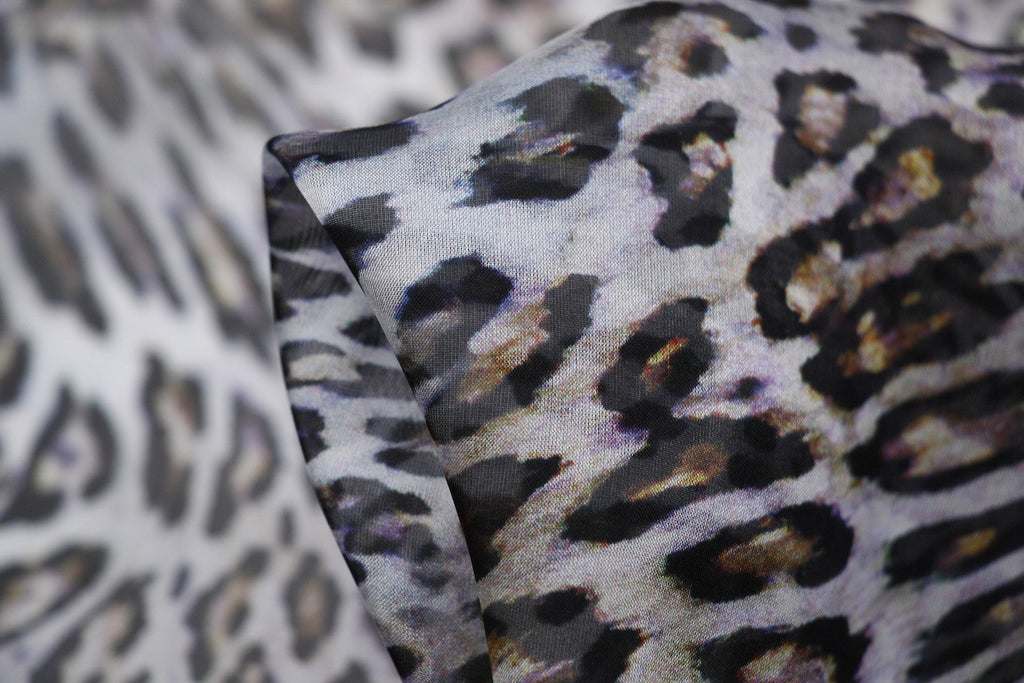 leopard chiffon fabric