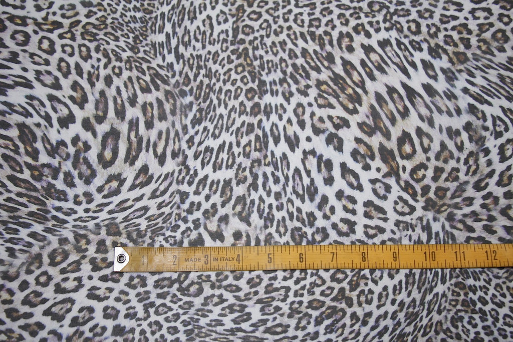 Snow Leopard Chiffon - Sold Out - Tessuti Fabrics - Online Fabric Store ...