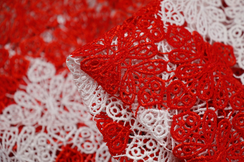 red lace fabric online