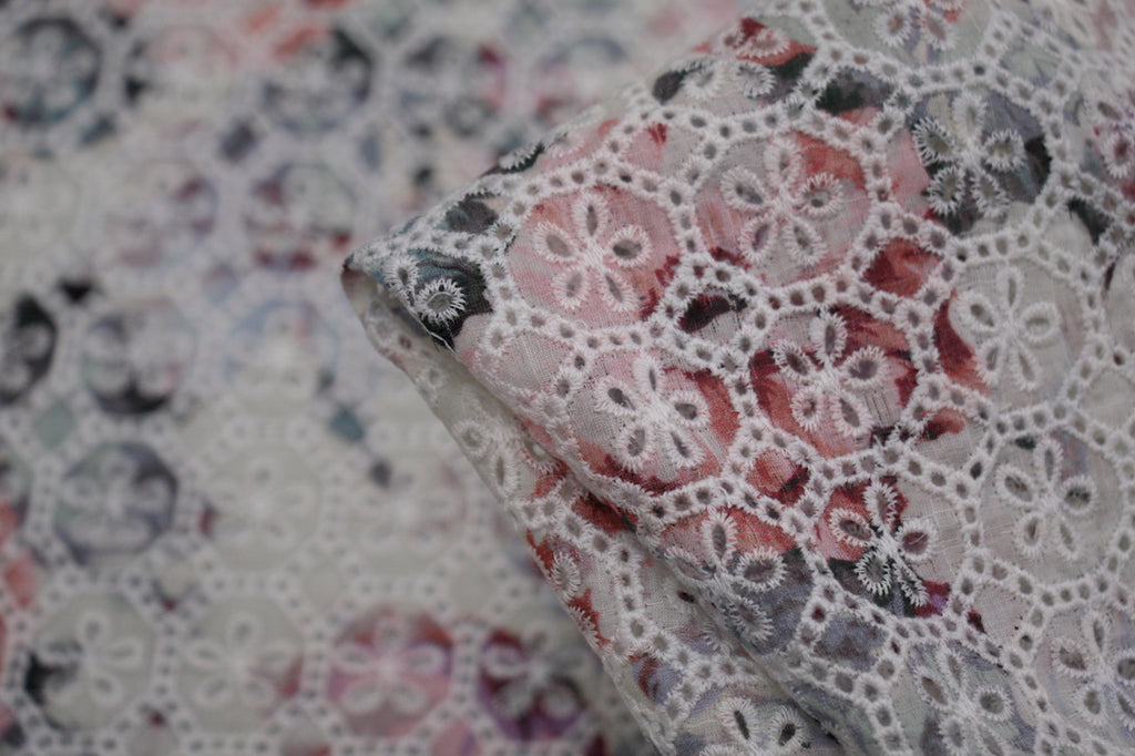 designer eyelet fabric