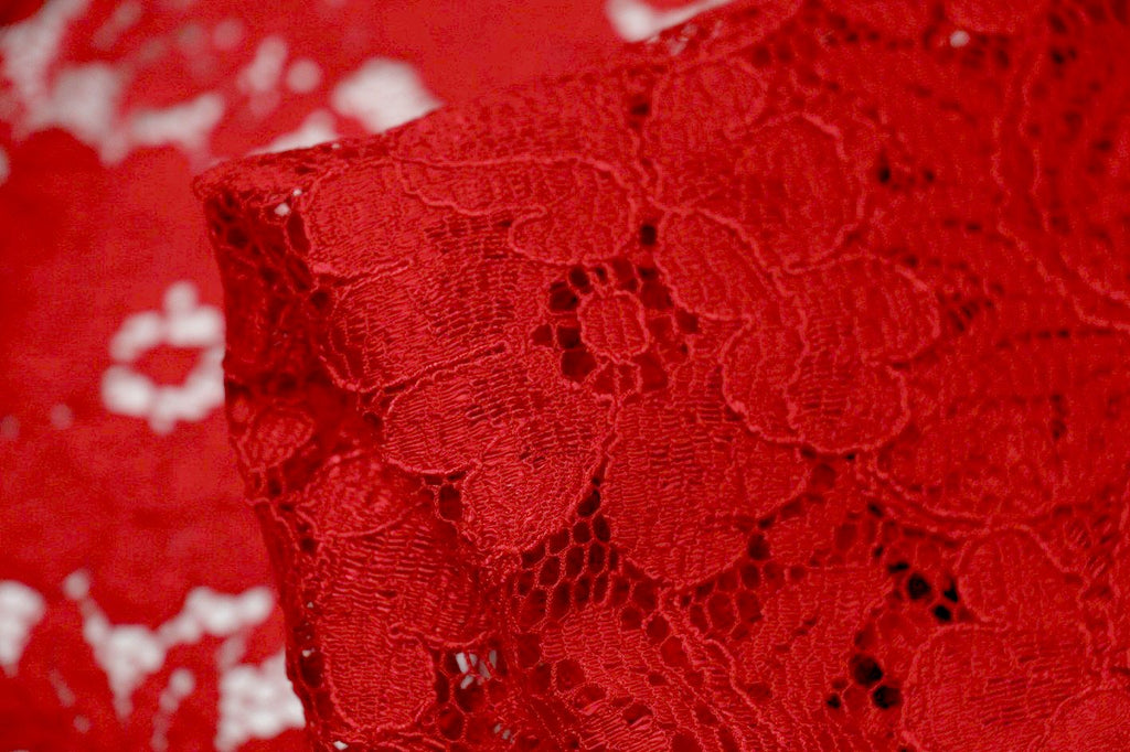 red lace fabric online