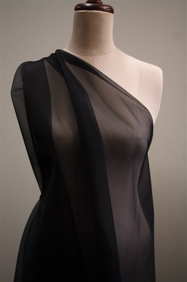 Black Silk Organza