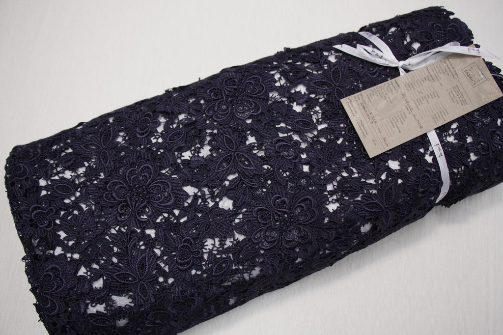 navy lace fabric online