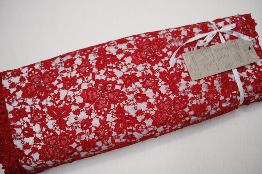 red lace fabric online