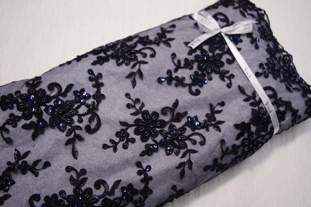 navy lace fabric online