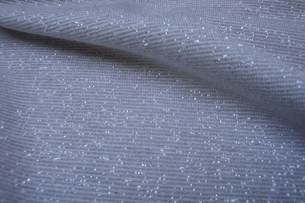 White Glitter - Jersey - Tessuti 