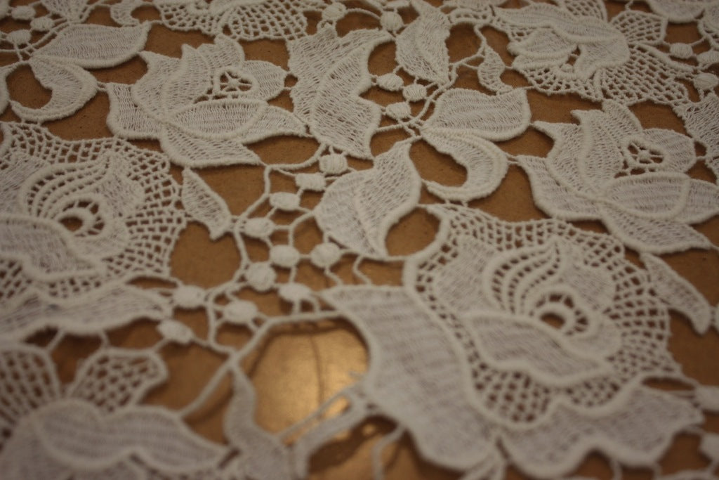 ivory guipure lace fabric