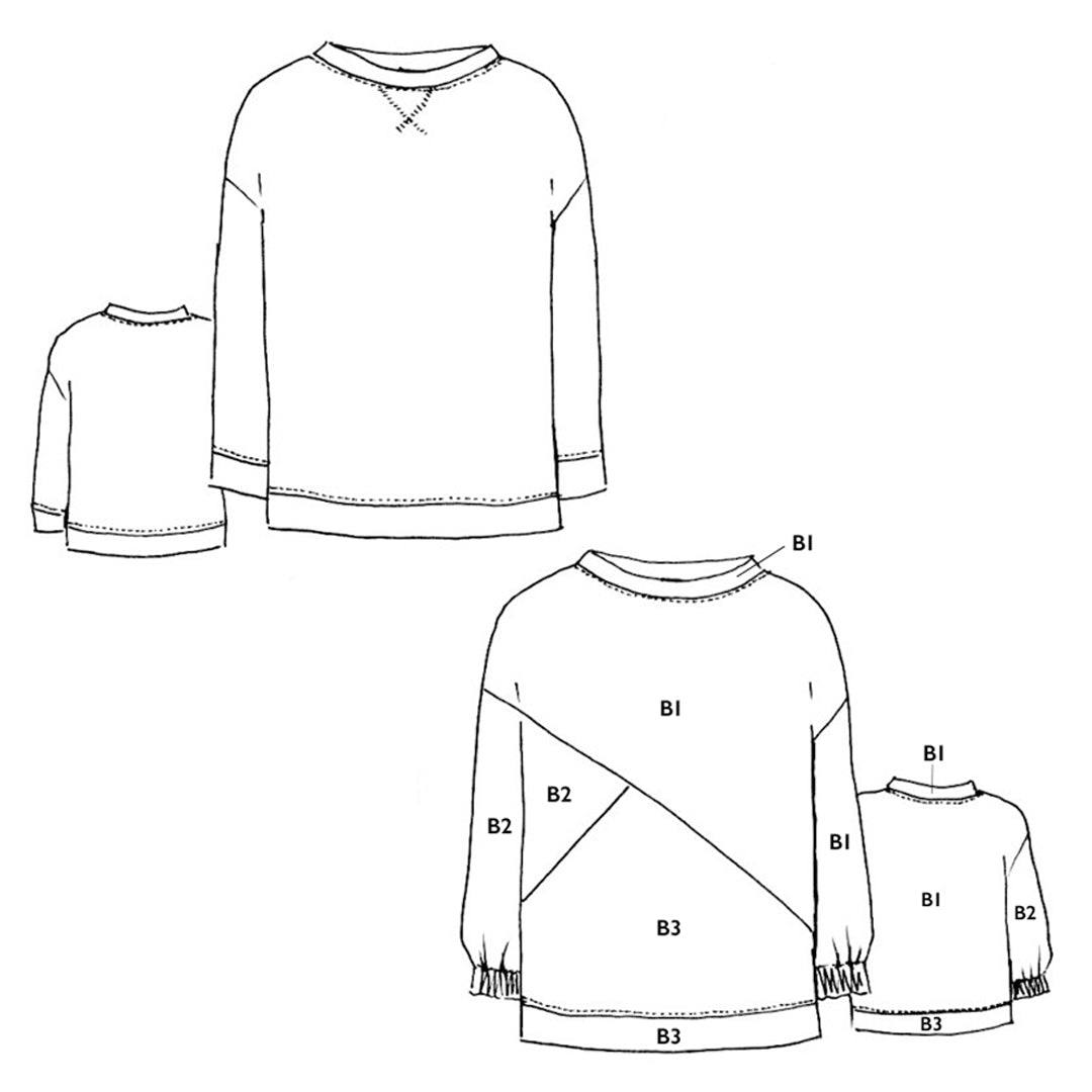 Lennox Sweatshirt Pattern#N##N#– Tessuti Fabrics - Online Fabric Store