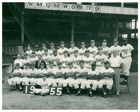 Jackie Robinson posing with his team - Brooklyn Dodgers Brooklyn NY ...