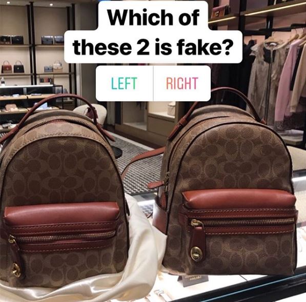 mk backpack original vs fake