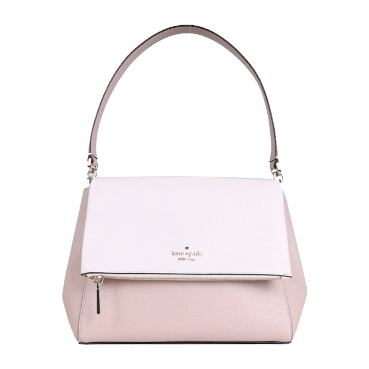 Kate Spade Medium Leila K6762 Colorblock Flap Shoulder Bag In Warm Bei –  Fashrevo