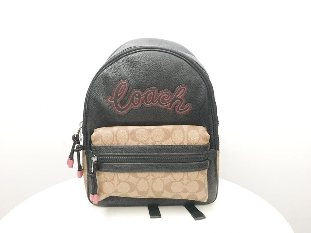 coach medium charlie backpack black