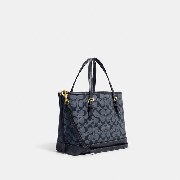 Coach Mollie CH228 Tote 25 With Signature Chambray In Denim Multi ...