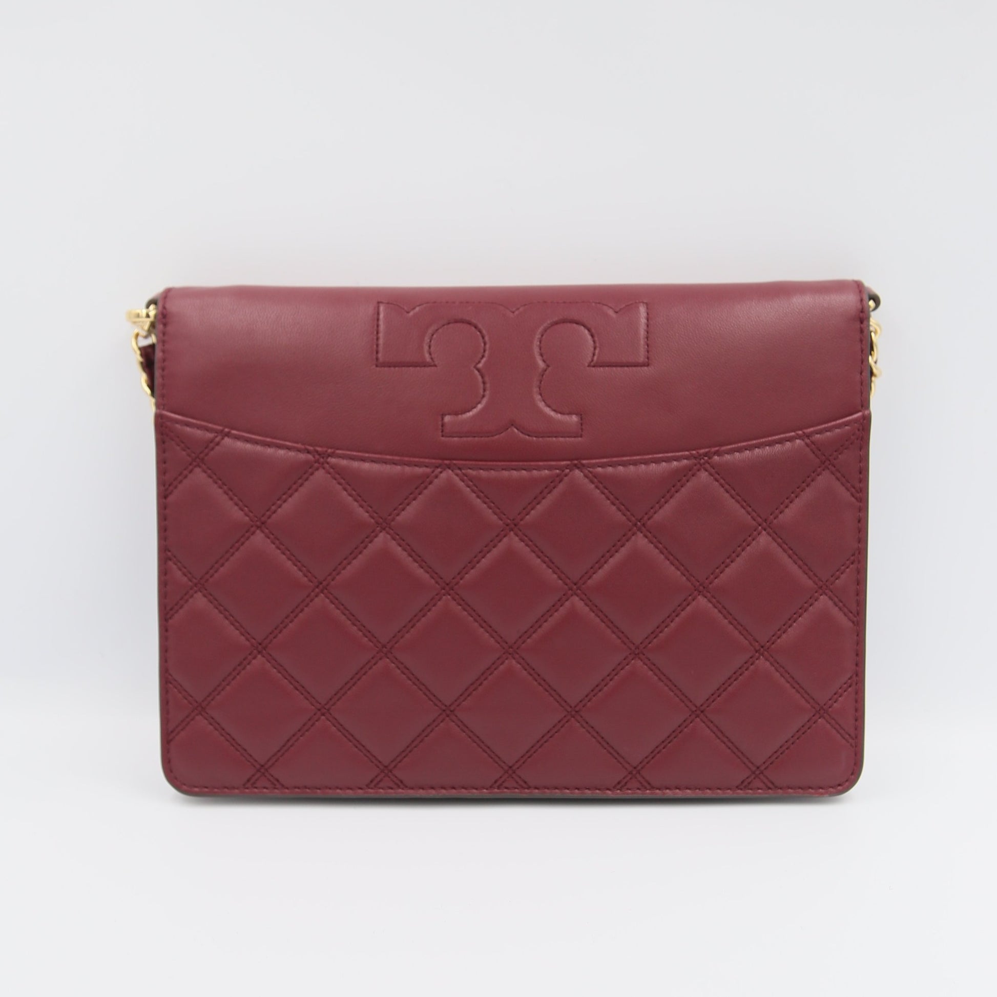 Tory Burch Savannah 615011119 Clutch Crossbody Bag In Imperial Garnet –  Fashrevo