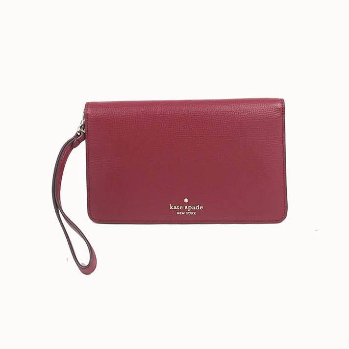 Kate Spade Medium Darcy WLR00581 Bifold Clutch Wallet In Blackberry –  Fashrevo