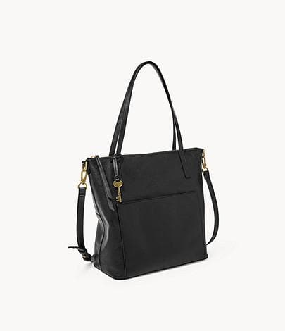 fossil black tote