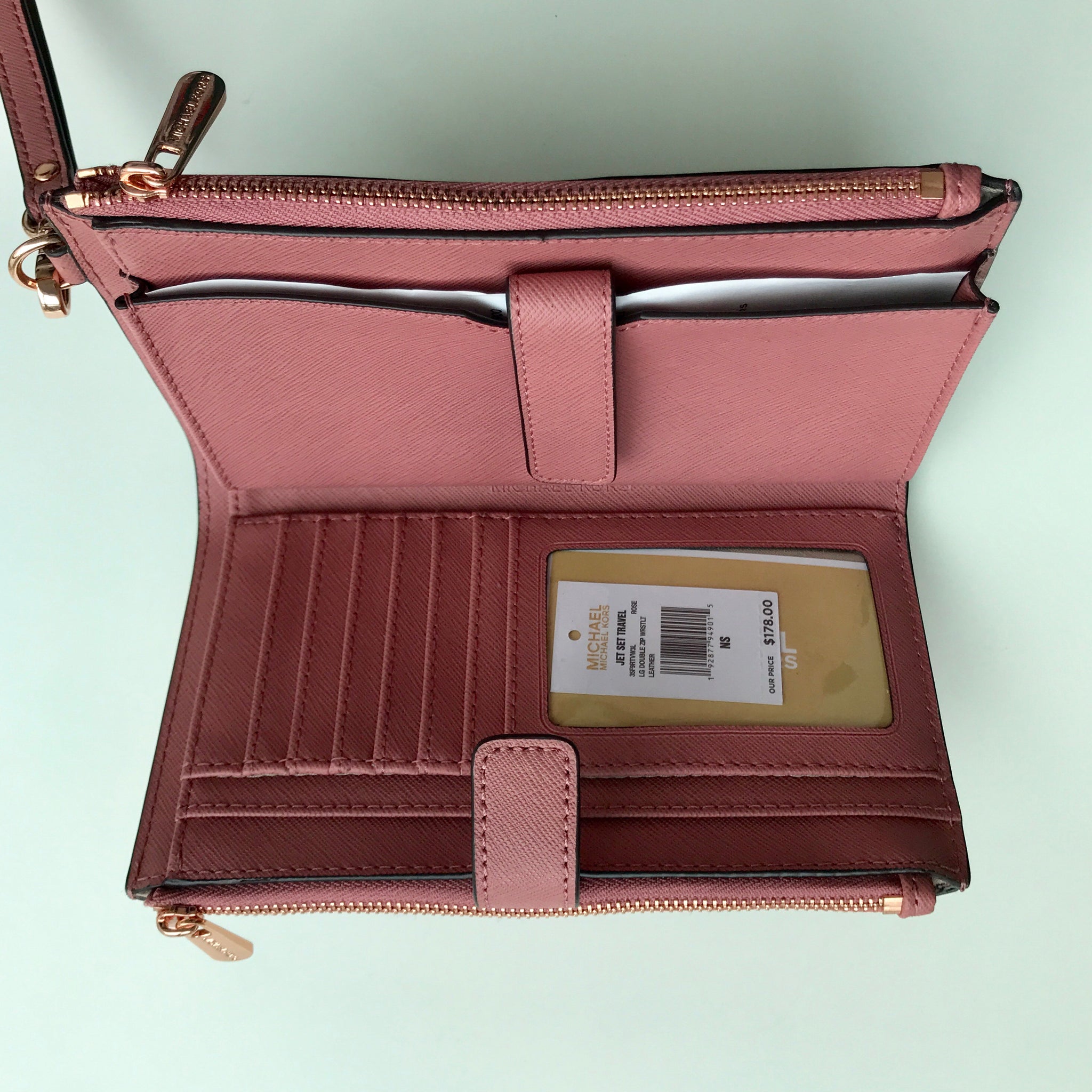 michael kors rose wristlet