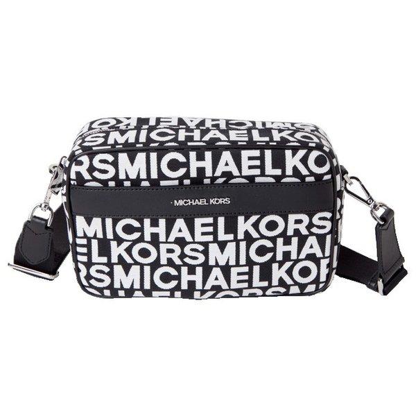 michael kors black and white crossbody bag