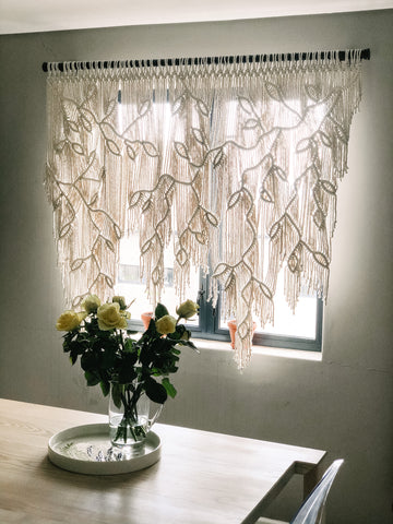 Custom macrame curtain