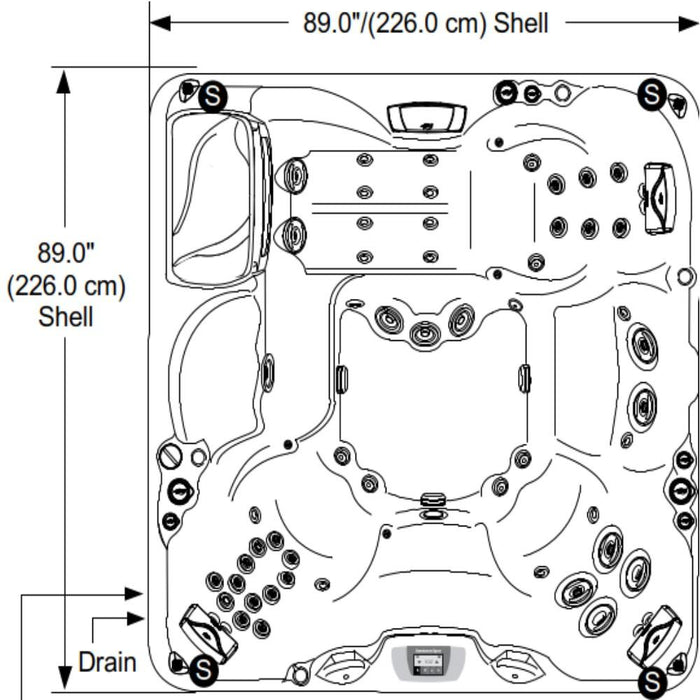 Sundance Spas Cameo Hot Tub Cover Brown 2002-2018+ (P/N: 6476-002PM) S ...