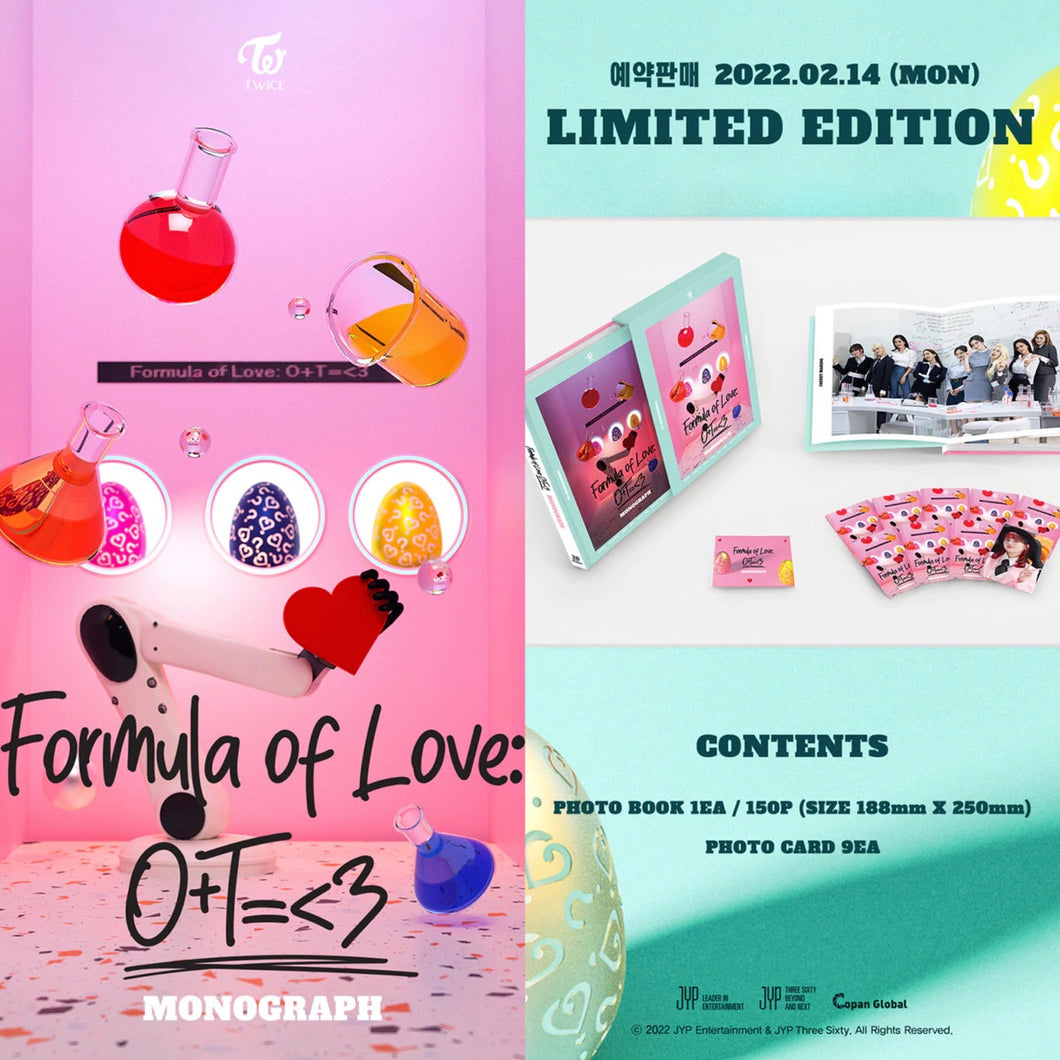 TWICE Monograph Formula Of Love Photobook : O+T=<3 – KpopCloud