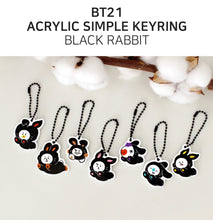 BT21 Official Black Rabbit Acrylic Keyring