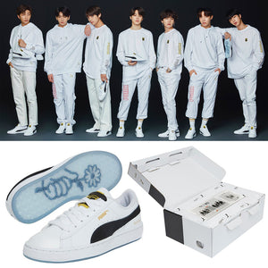 puma x bts basket patent shoes