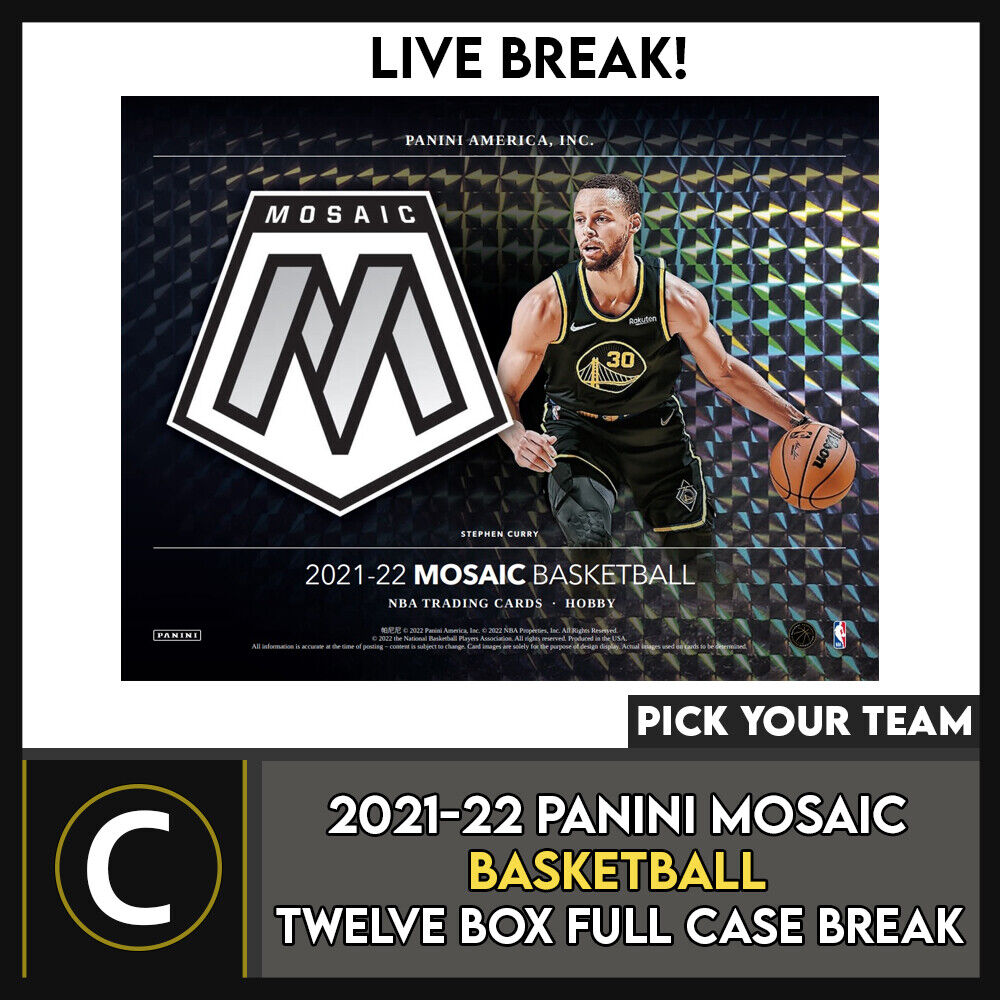 2021-22 PANINI MOSAIC BASKETBALL 12 BOX (FULL CASE) BREAK #B883