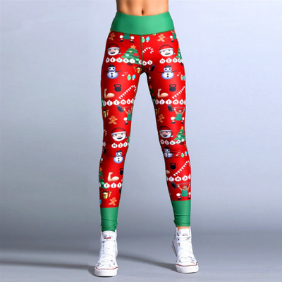 christmas workout leggings