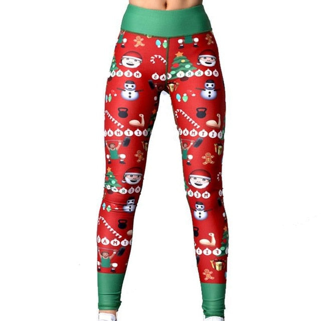 christmas workout tights