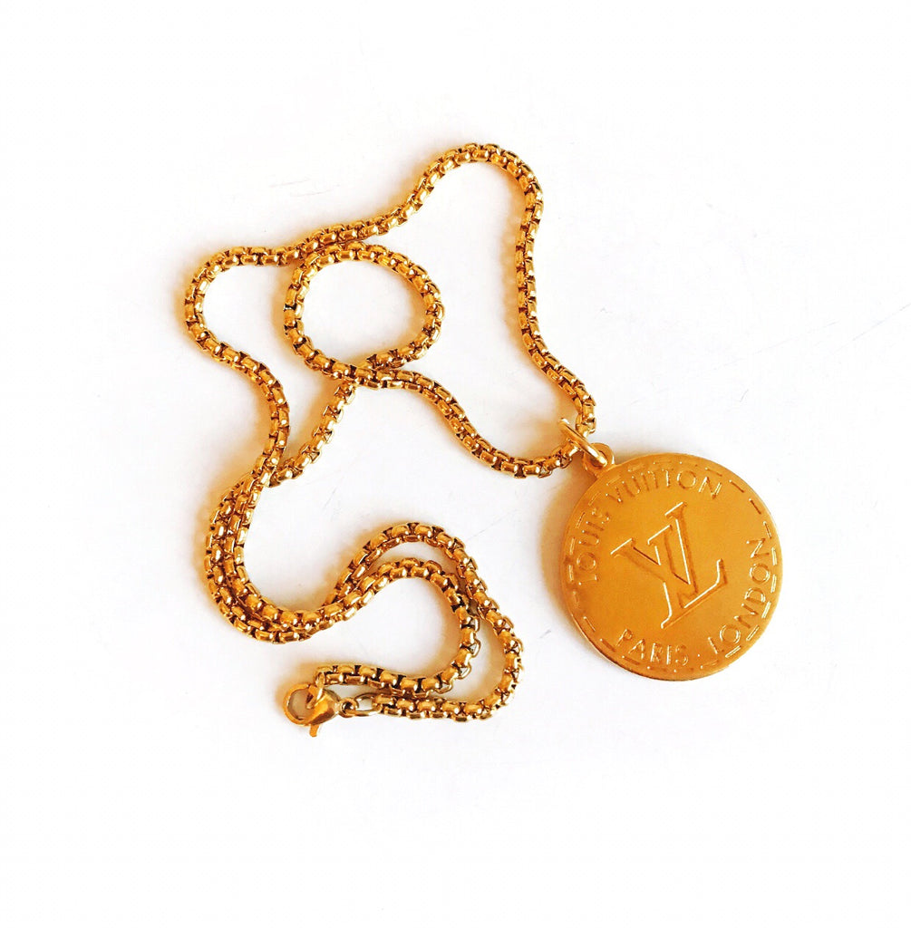 Huge Vintage Gold Repurposed Louis Vuitton Charm Necklace – Old Soul Vintage Jewelry