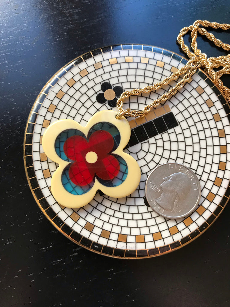Huge Vintage Repurposed Louis Vuitton Flower Charm Necklace – Old Soul Vintage Jewelry