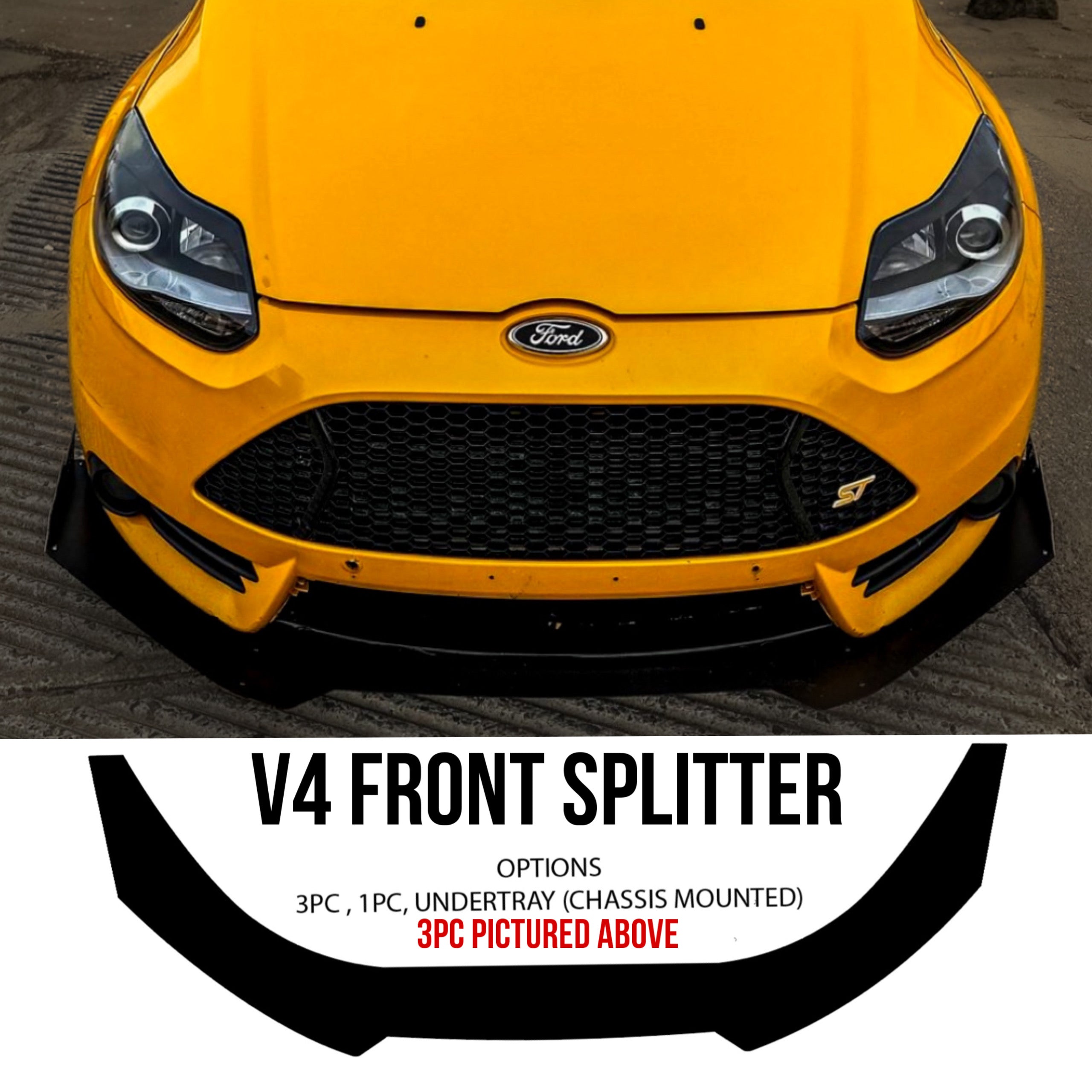 Focus ST Front Splitter V.4 (NEW)