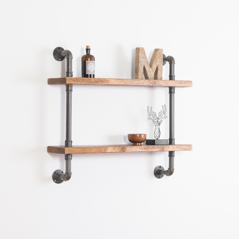 Industrial pipe shelving