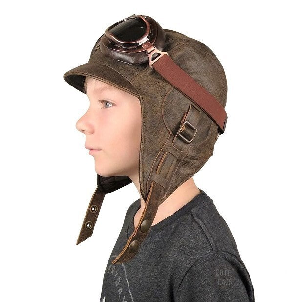 pilot leather cap