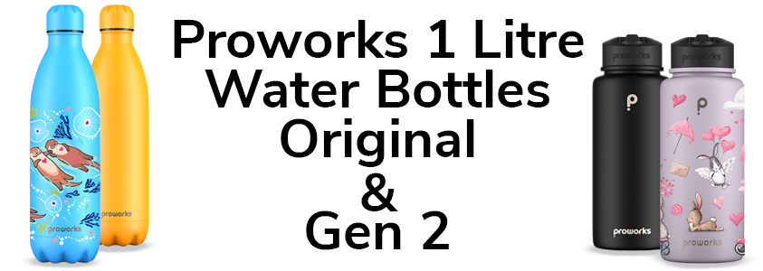 Proworks blog banner showing the 1 litre water bottles