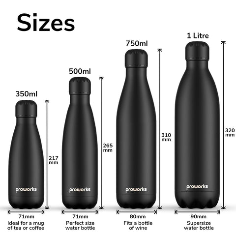 black water bottle