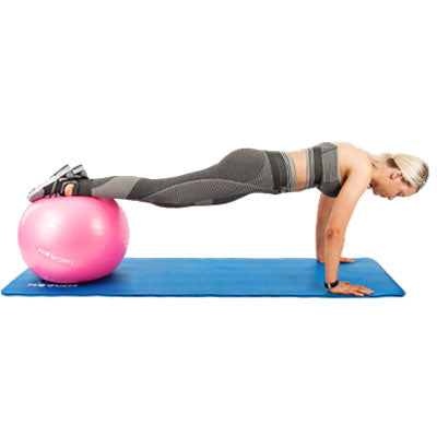 Girl Exercising on a Proworks Swiss Ball