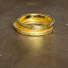 Gold stacking rings